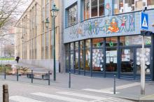 Entrée de l'école Ulenspiegel à Saint-Gilles